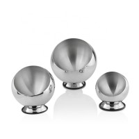 Multi-purpose Round Dessert Serving Dish Sugar Bowl Stainless Steel Jumbo Roll-Top Covered Dish