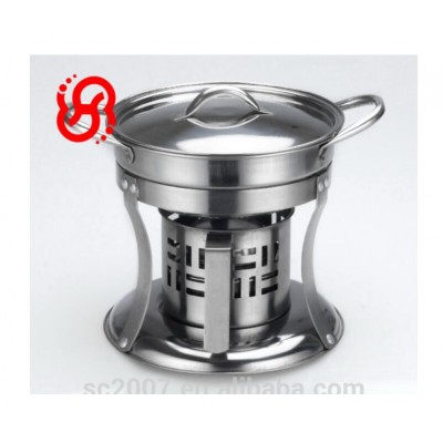 Non-magnetic Stainless Steel 201Alcohol Furnace Chafing Dish with Glass  or Steel Lid