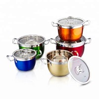 Hottest Quality Customized 10-Piece Pot Stainless Steel Set Prestige Cooking Pot with Air Hole Lid