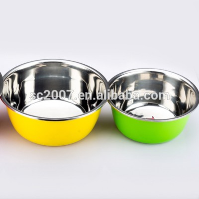 22/26/30cm Colorful Muti-Sized Stainless Steel Mixing Bowl Set