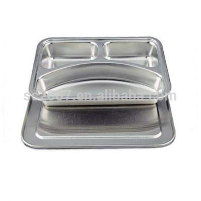 3 compartments hot lunch box stainless steel bento box with pp/ss lids