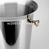 European Design, Nonmagnetic Belaire Rose Stainless Steel Champagne Cooler Ice Bucket