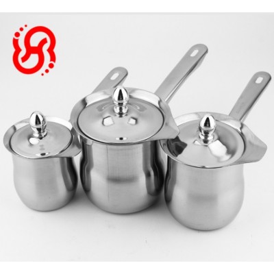 6 pieces set stainless steel coffee cooking set with one handle