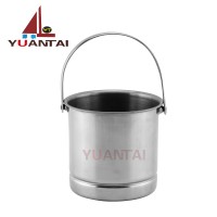 Ex-factory price stainless steel ice bucket with handle ice bucket