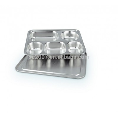 Food Boxes Bento of Wholesale Stainless Steel 5 Compartments Bento Boxes