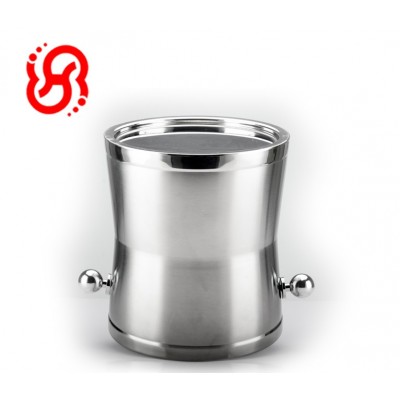 Newest Design Stainless Steel Ice Bucket with Round Handle Mini Size Bucket Wine Table Bucket Wall