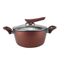 22cm red enamel cast iron casserole