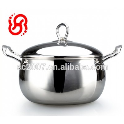 4 Sets Kitchenware Used 555 Stainless Steel Stock Pot