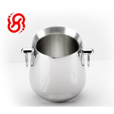 Double-wall Mini Beer Bucket coolers promotion ice bucket silver champagne bucket